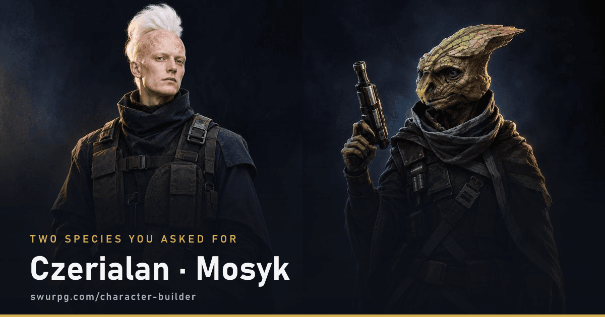 Cover image for Czerialan and Mosyk: Two Species You Asked For