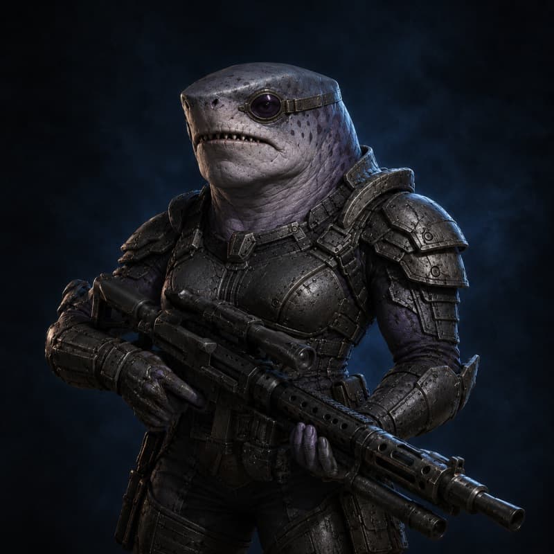 The trooper — she carries the heavy gun