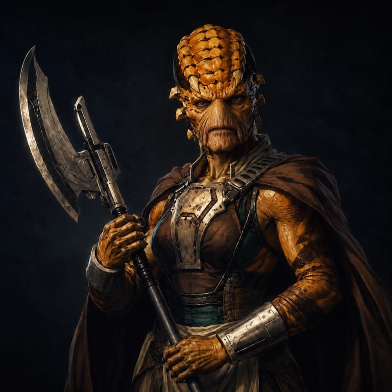 The gladiator — a champion and a vibro-axe