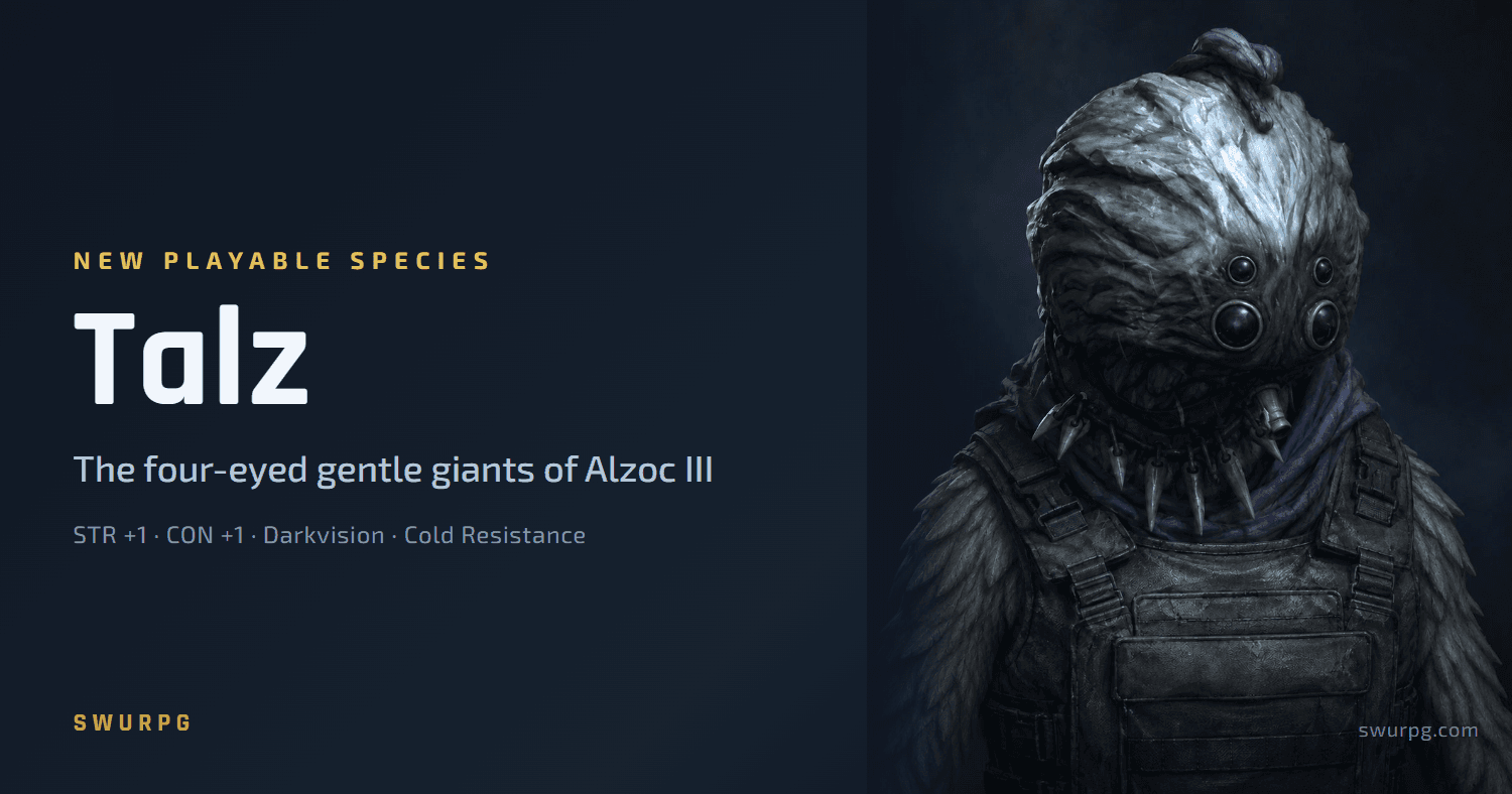 Cover image for The Gentle Giants of Alzoc III — The Talz Come to SWURPG