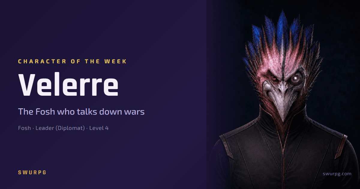 Cover image for Character of the Week: Velerre, the Fosh Who Talks Down Wars