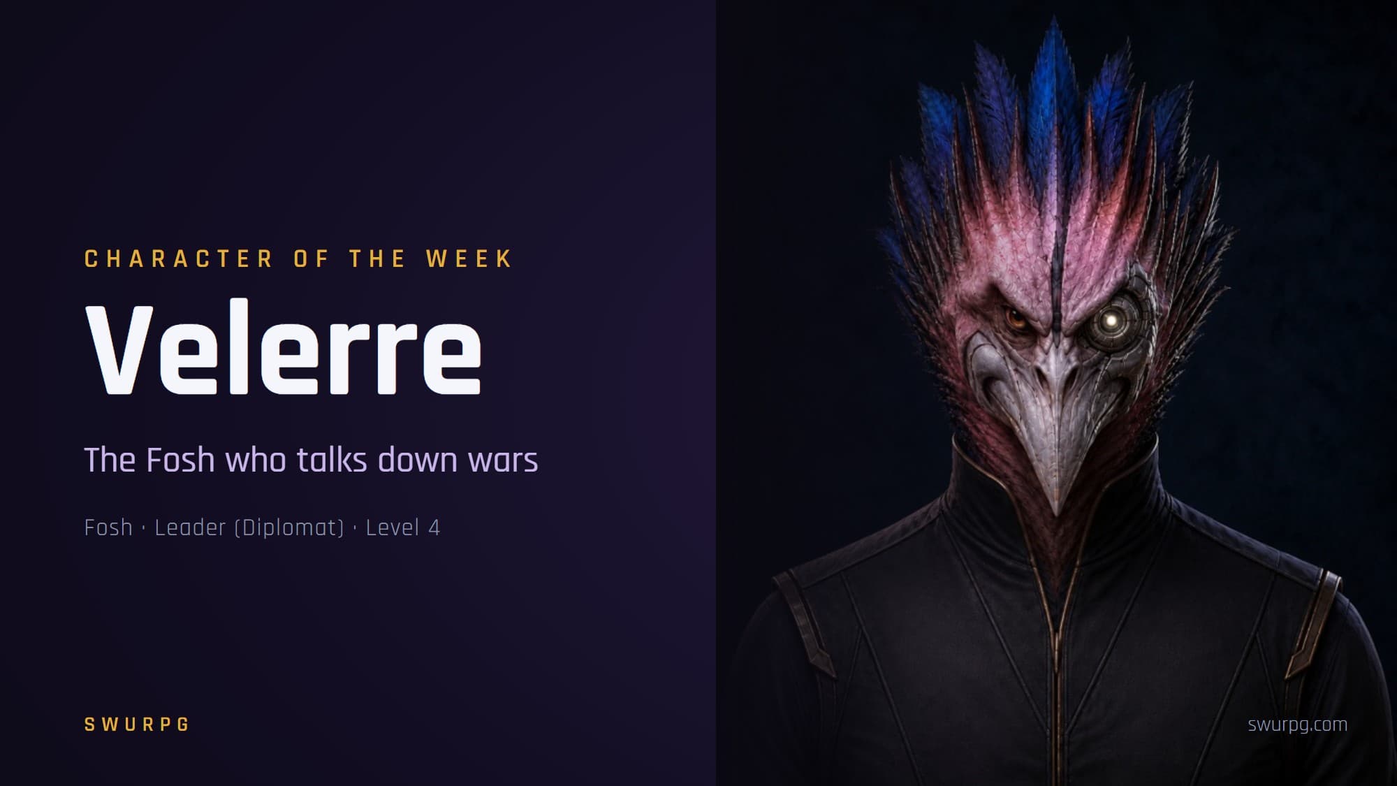 Cover image for Character of the Week: Velerre, the Fosh Who Talks Down Wars