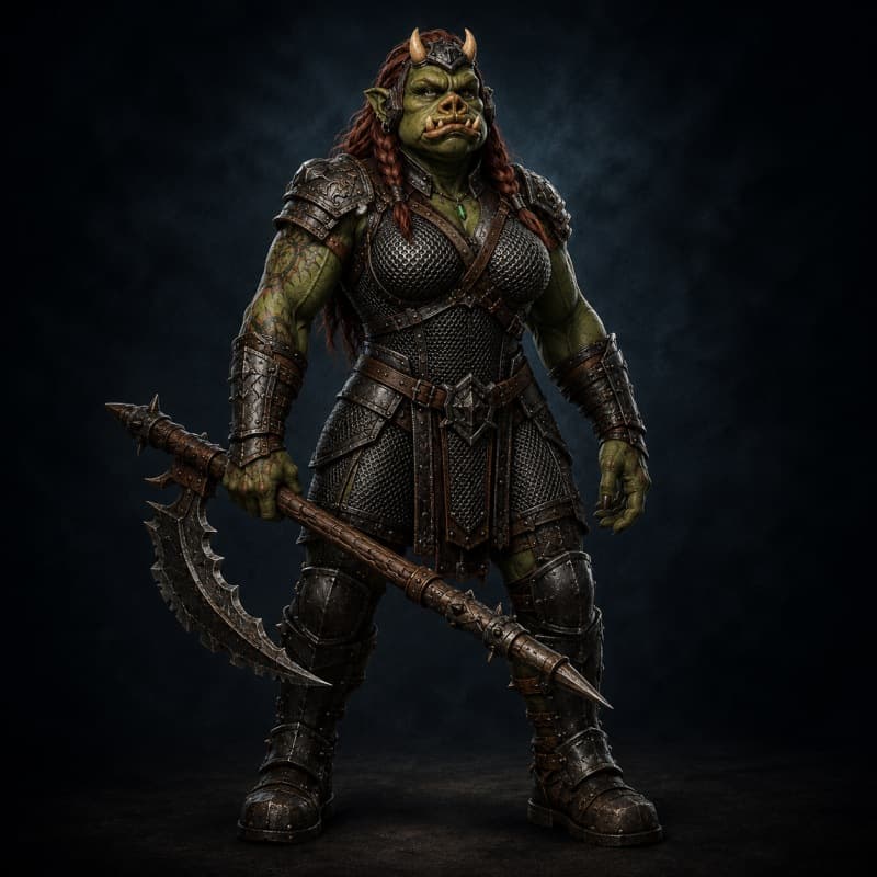 Yennasha — battle-axe in hand