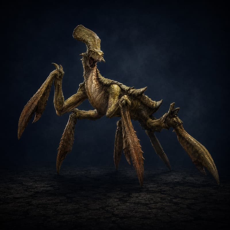 Acklay — Beast stat-block portrait for the Star Wars Universe RPG, Threat Rating 4.5