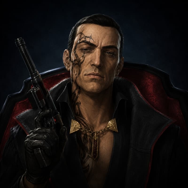 Crime Boss — Humanoid stat-block portrait for the Star Wars Universe RPG, Threat Rating 4