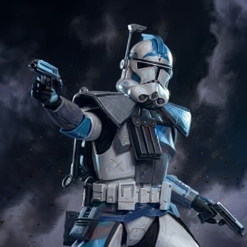 ARC Trooper — Humanoid stat-block portrait for the Star Wars Universe RPG, Threat Rating 5