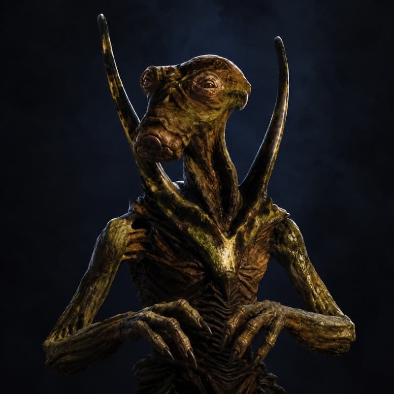 Geonosian Drone — Humanoid stat-block portrait for the Star Wars Universe RPG, Threat Rating 0.5