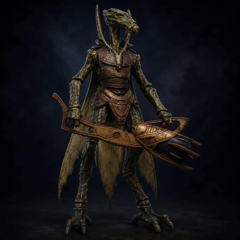 Geonosian Elite Warrior — Humanoid stat-block portrait for the Star Wars Universe RPG, Threat Rating 4