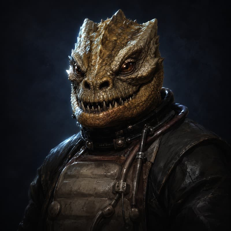 Hutt Henchman — Humanoid stat-block portrait for the Star Wars Universe RPG, Threat Rating 0.5