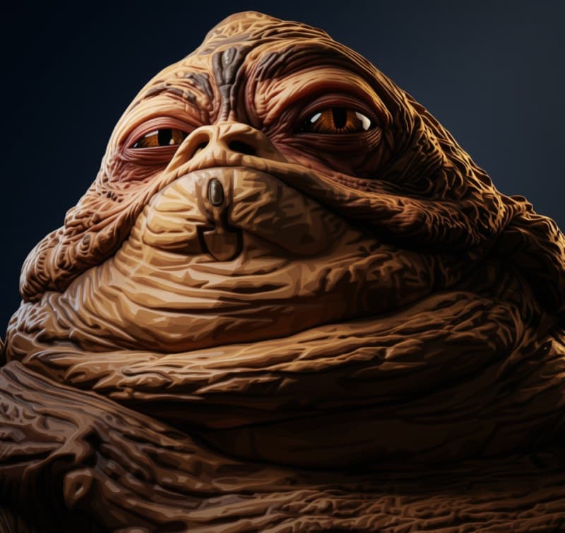 Hutt Lord (Kajidii) — Humanoid (Hutt) stat-block portrait for the Star Wars Universe RPG, Threat Rating 7