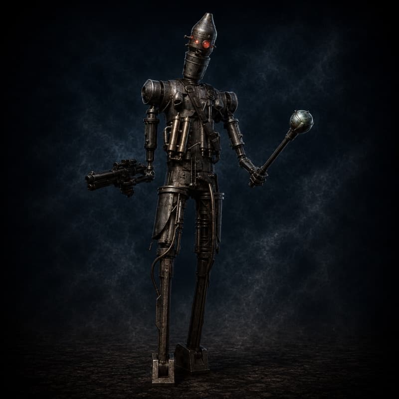 IG-Series Assassin Droid — Droid stat-block portrait for the Star Wars Universe RPG, Threat Rating 3.5