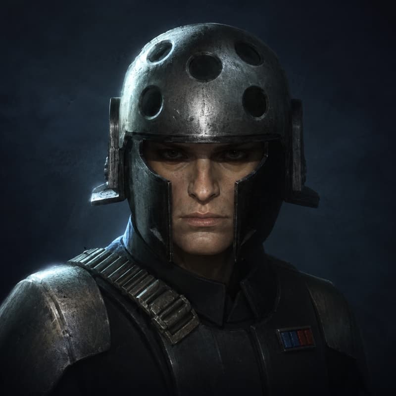 ISB Agent — Humanoid stat-block portrait for the Star Wars Universe RPG, Threat Rating 2