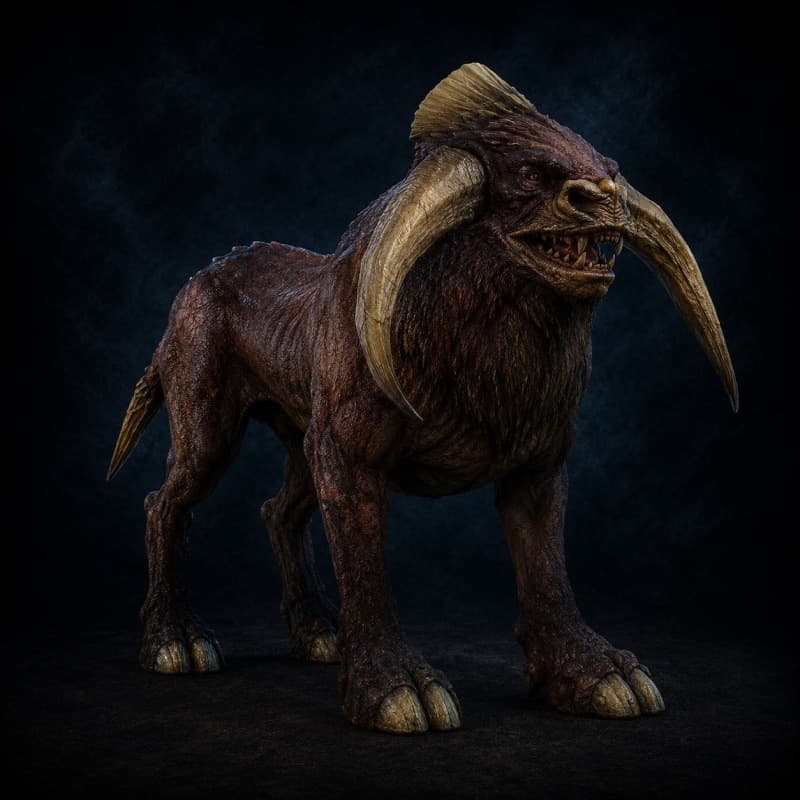 Kath Hound — Beast stat-block portrait for the Star Wars Universe RPG, Threat Rating 1