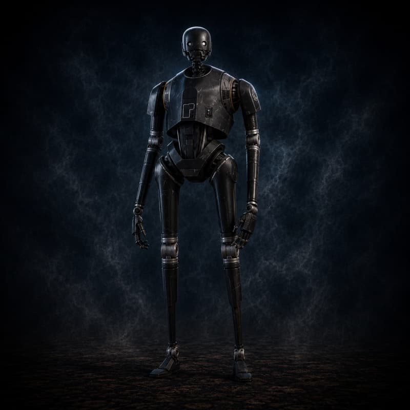 KX-Series Security Droid — Droid stat-block portrait for the Star Wars Universe RPG, Threat Rating 3
