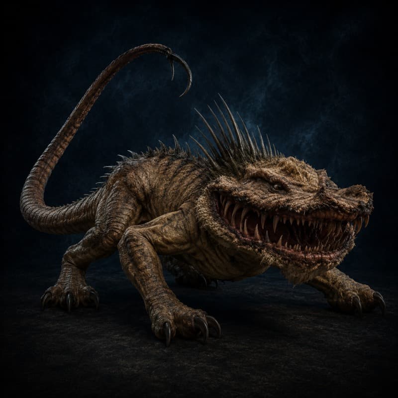Nexu — Beast stat-block portrait for the Star Wars Universe RPG, Threat Rating 1.5
