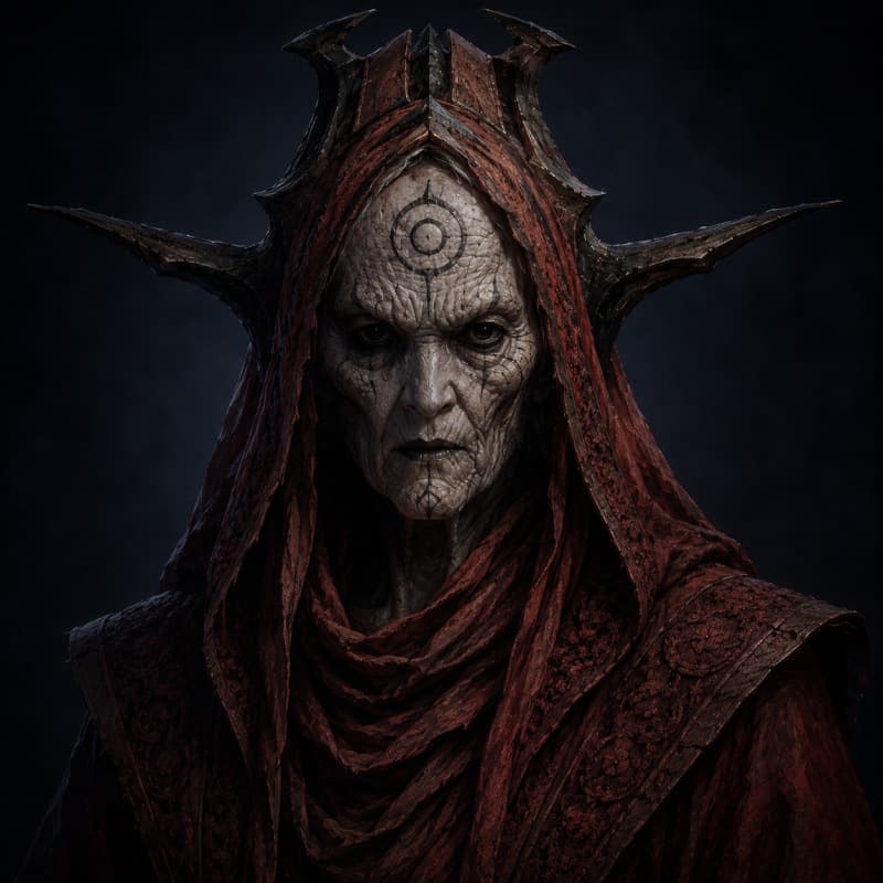 Great Mother — Humanoid stat-block portrait for the Star Wars Universe RPG, Threat Rating 7