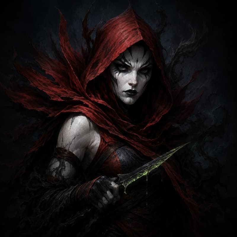 Shadow Killer — Humanoid stat-block portrait for the Star Wars Universe RPG, Threat Rating 4