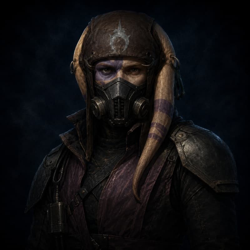 Nihil Cloud – Saboteur — Humanoid (Nihil) stat-block portrait for the Star Wars Universe RPG, Threat Rating 2