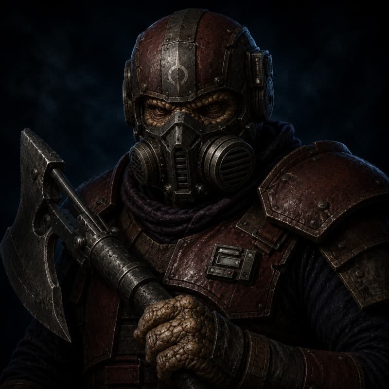 Nihil Storm – Enforcer — Humanoid (Nihil) stat-block portrait for the Star Wars Universe RPG, Threat Rating 3