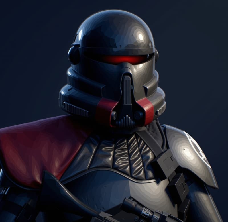 Purge Trooper — Humanoid stat-block portrait for the Star Wars Universe RPG, Threat Rating 3.5