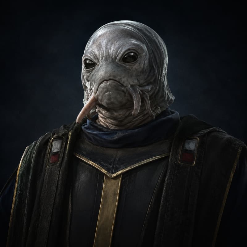 Pyke Capo — Humanoid stat-block portrait for the Star Wars Universe RPG, Threat Rating 6