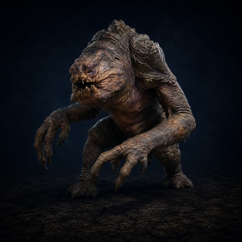 Rancor — Beast stat-block portrait for the Star Wars Universe RPG, Threat Rating 5