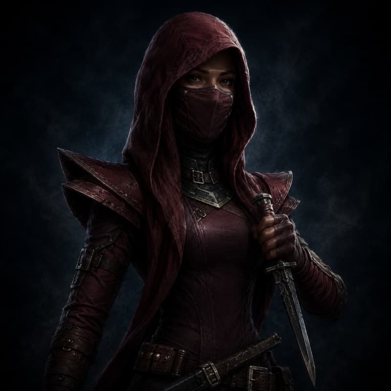 Underworld Assassin — Humanoid stat-block portrait for the Star Wars Universe RPG, Threat Rating 1.5