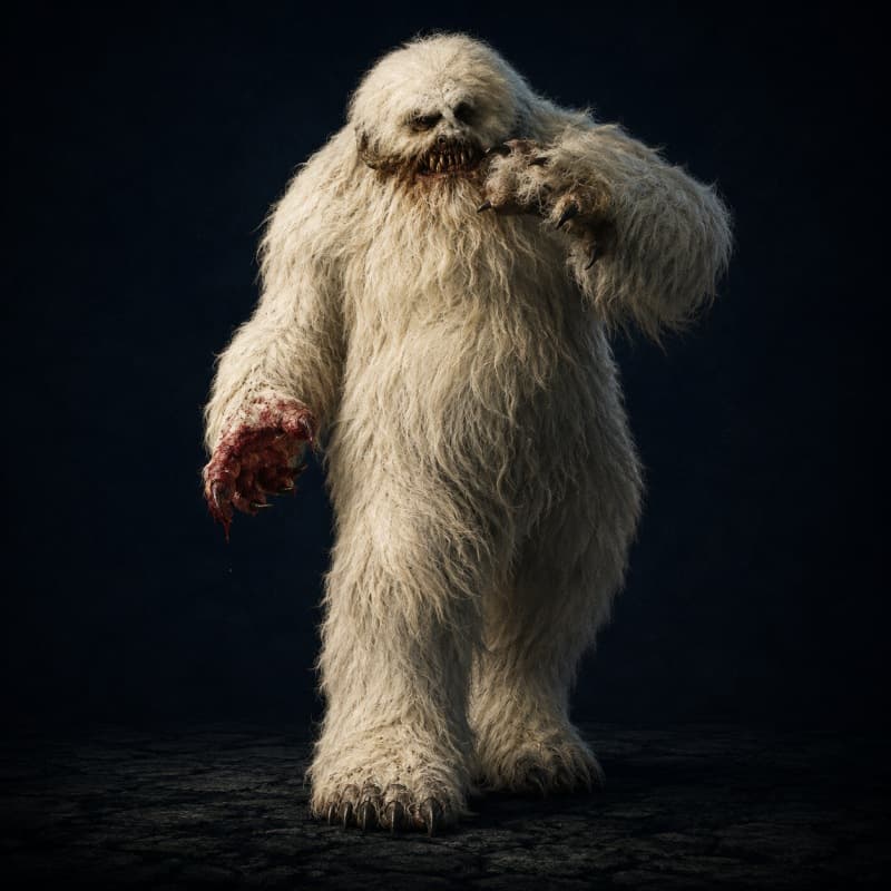Wampa — Beast stat-block portrait for the Star Wars Universe RPG, Threat Rating 3