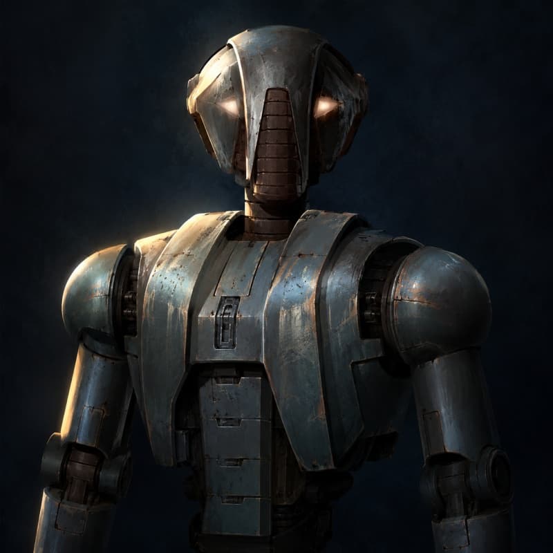 HK-Series Assassin Droid — playable species portrait for the Star Wars Universe RPG