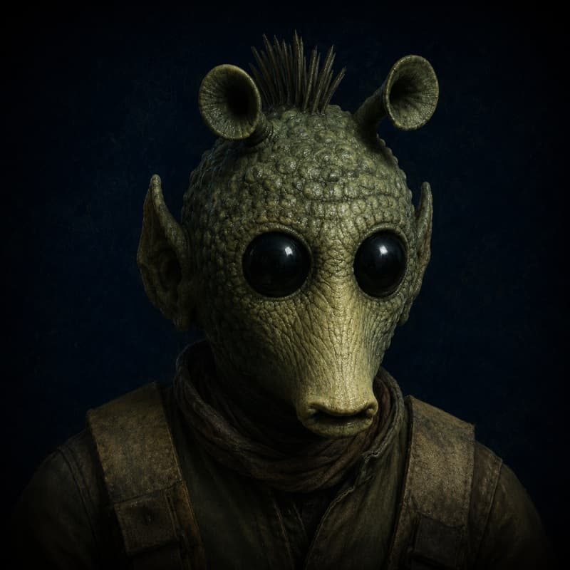 Rodian — playable species portrait for the Star Wars Universe RPG