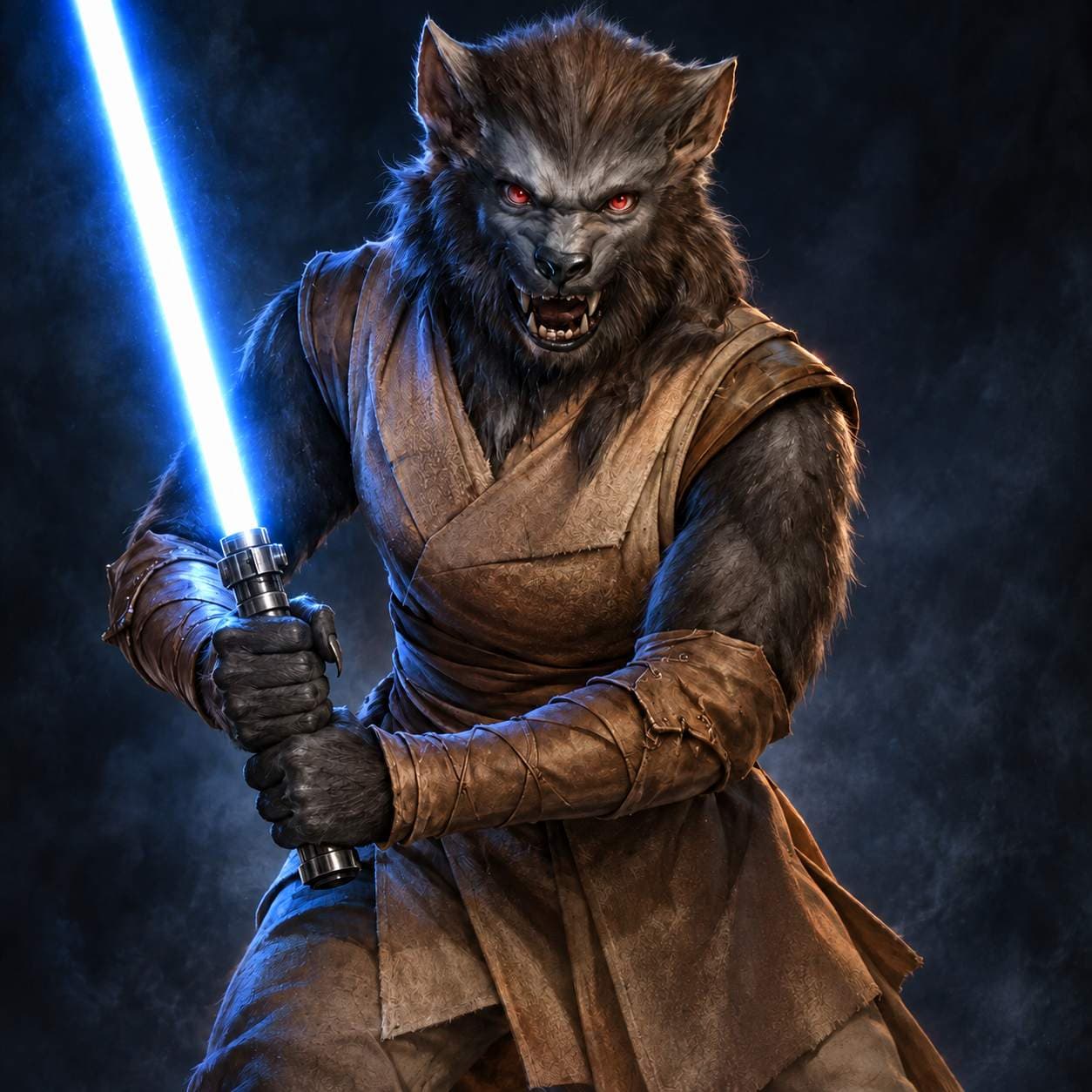 A Shistavanen Jedi, in the tradition of Voolvif Monn