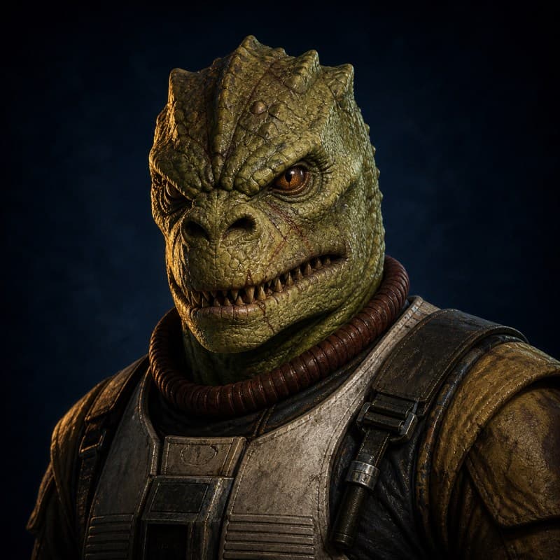 Trandoshan — playable species portrait for the Star Wars Universe RPG