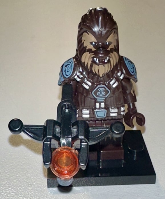 Wookiee aiming a bowcaster from the Kashyyyk treetops