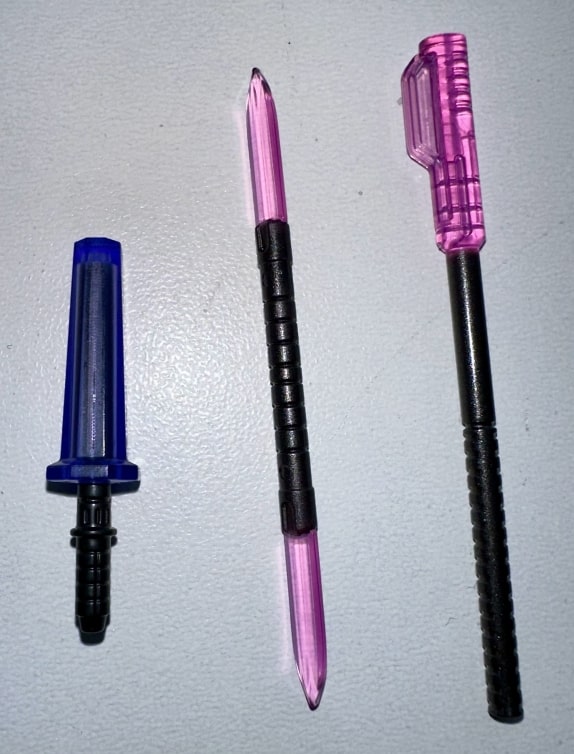 LEGO electrostaff and electro-baton builds